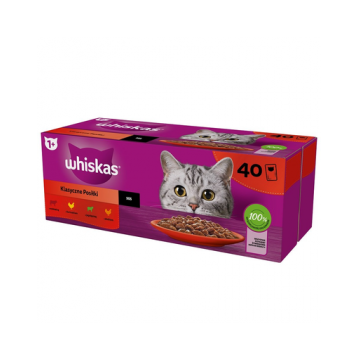 WHISKAS Hrana umeda in sos Classic Meals 40x85 g, pentru pisici adulte