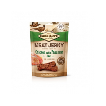 CARNILOVE Jerky Chicken with pheasant Batoane pentru caine, cu pui si fazan 100g