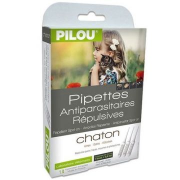 Pipeta Antiparazitara PILOU Pisica Junior (Kitten) 3x1ml