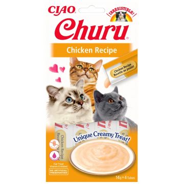 Recompense cremoase Pisici CHURU Pui 14 GR x 4 Buc