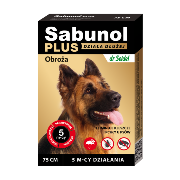 SABUNOL PLUS, deparazitare externă câini, zgardă, L-XL(25 - 50kg), 75 cm, maro, 1buc