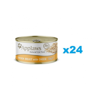 APPLAWS Cat Tin Chicken Breast with Cheese 24x156g conserve hrana pisici, cu pui si branza