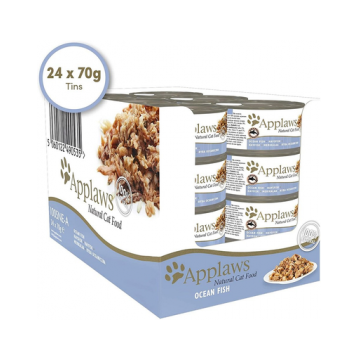 APPLAWS Cat Tin Ocean Fish 24x70g Hrana umeda pentru pisici, cu peste oceanic
