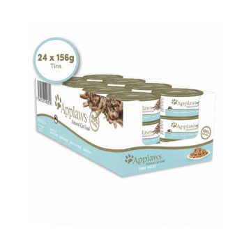 APPLAWS Cat Tin Tuna Fillet 24x156g Hrana umeda pentru pisici, cu ton in sos