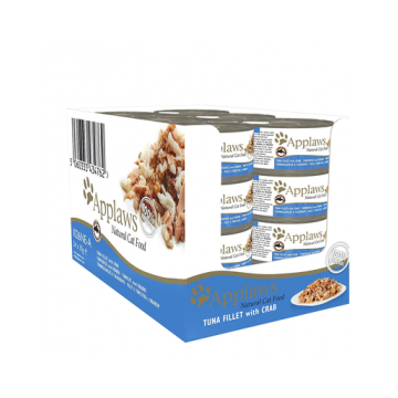 APPLAWS Cat Tin Tuna with Crab 24x70g Conserva hrana pisica, cu ton si crab