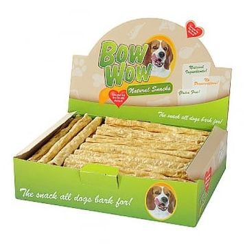 Bow Wow Natural Stick cu Vita, Ficat de Pui si Yucca, 22 cm, 50 buc