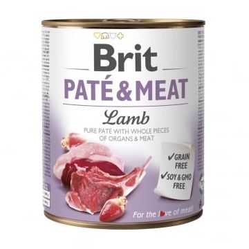 BRIT Pate & Meat, Miel, conservă hrană umedă fără cereale câini, (pate cu bucăți de carne), 800g