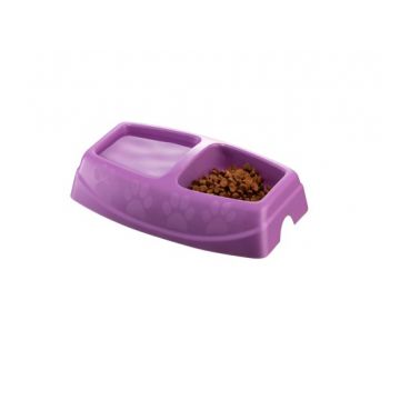 Castron dublu 4DOG Deluxe Violet 2x0,25L