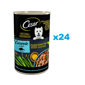CESAR conserva hrana umeda pentru caini adulti 24x400g cu peste in sos