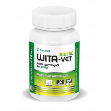 EUROWET Wita-Vet vitamine pentru blana pisicilor, 30 tablete