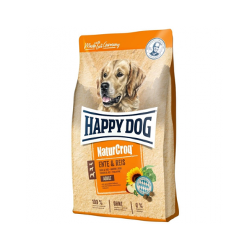 HAPPY DOG NaturCroq Hrana uscata caini, cu rata si orez 12 kg HAPPY DOG NaturCroq Hrana uscata caini, cu rata si orez 12 kg