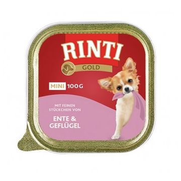 Hrana Umeda Caini RINTI Gold Mini Pate Rata si Pui 100 GR