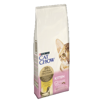 PURINA CAT CHOW KITTEN, Pui, 15 kg la reducere