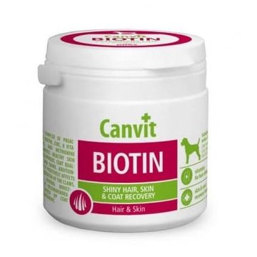 Supliment Nutritiv pentru Caini Canvit Biotin, 100 g