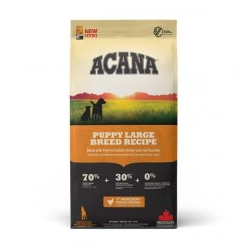 ACANA Dog Puppy Large Breed, L-XL, Pui, hrană uscată fără cereale câini junior, 11.4kg