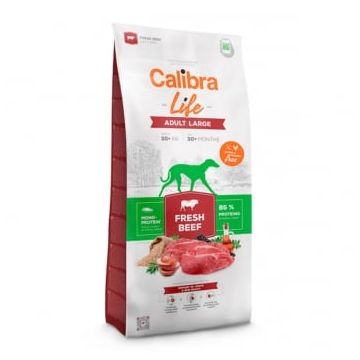 CALIBRA Life Adult Large, L-XL, Vită, hrană uscată monoproteică câini, 12kg