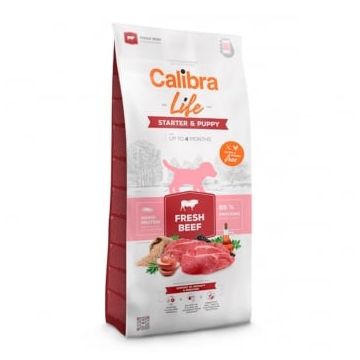 CALIBRA Life Starter&Puppy, XS-XL, Vită, hrană uscată monoproteică câini junior, 2.5kg