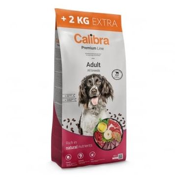 CALIBRA Premium Line Adult, XS-XL, Vită, hrană uscată câini, pachet economic, 14kg