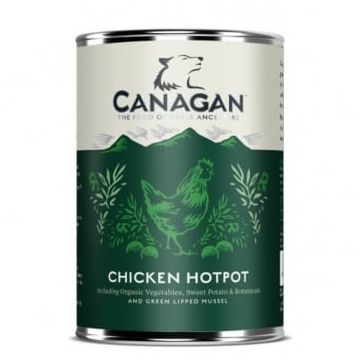 CANAGAN Chicken HotPot, XS-XL, Pui, conservă hrană umedă fără cereale câini junior & adult, (în supă), 400g