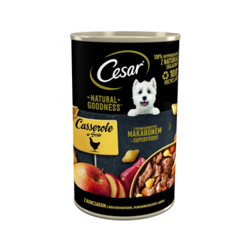 CESAR Conserve hrana caini 24x400g cu pui, morcovi, mar si paste in sos