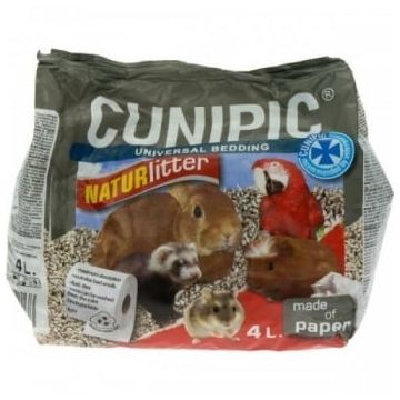 CUNIPIC așternut igienic animale mici, hârtie, natural, 4l