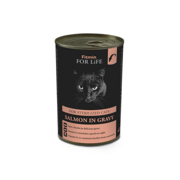 FITMIN For Life Cat Tin Sterilized Salmon 415g hrana pisici sterilizate cu somon