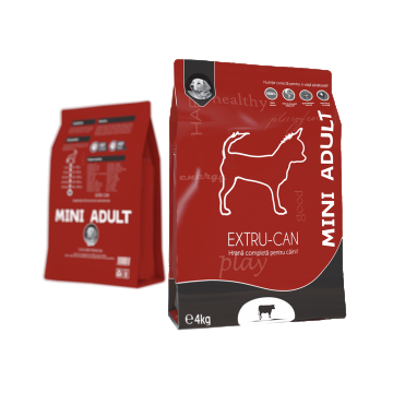 Hrana uscata pentru caini EXTRU-CAN MINI cu VITA sac 4kg