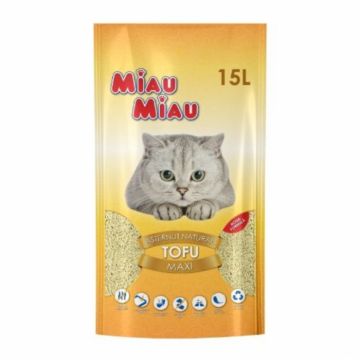 Nisip Pisici Tofu Vanilie, Miau Miau 15 L de firma original