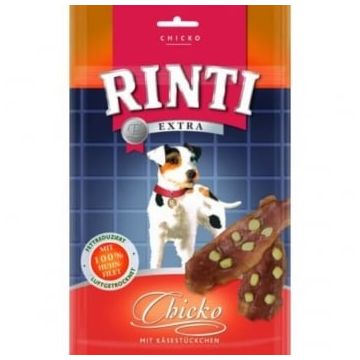 RINTI Chicko Plus, XS-XL, Pui și Brânză, punguță recompense fără cereale câini, deshidratat, 80g