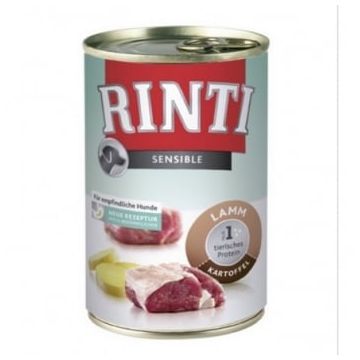 RINTI Sensible, XS-XL, Miel și Cartofi, conservă hrană umedă monoproteică fără cereale câini, alergii, (în suc propriu), 400g