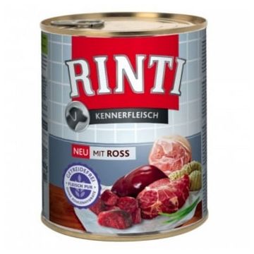 RINTI, XS-XL, Cal, conservă hrană umedă fără cereale câini, (în suc propriu), 800g