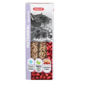 ZOLUX NUTRIMEAL3 Batoane pentru sobolani si soareci, cu alune 125g ZOLUX NUTRIMEAL3 Batoane pentru sobolani si soareci, cu alune 125g