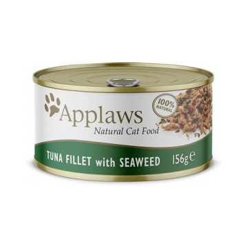 APPLAWS Cat Conserve hrana pisici, ton cu alge marine 24x156 g