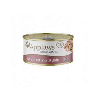 APPLAWS Cat Conserve pisica, cu ton si somon in sos 24x70 g