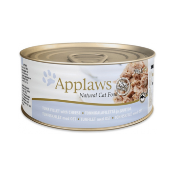 APPLAWS Cat Hrana umeda pentru pisici, cu ton si branza 24x70 g
