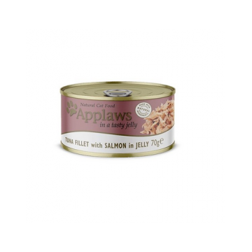 APPLAWS Cat Hrana umeda pentru pisici, cu ton si somon in aspic 24x70 g
