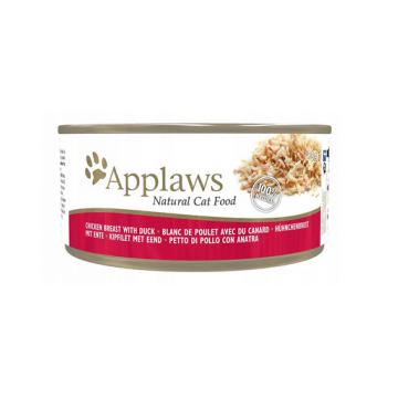 APPLAWS Cat Hrana umeda pisici, cu pui si rata 24x156 g
