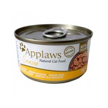 APPLAWS Cat Senior Conserve hrana pisici senioare, cu pui 24x70 g