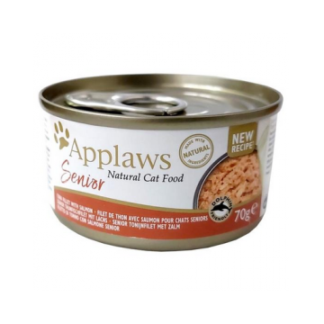 APPLAWS Cat Senior Hrana umeda pisici senioare, ton cu somon 24x70 g