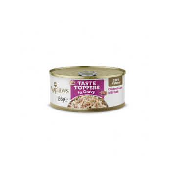 APPLAWS Dog Taste Toppers Chicken Breast with Duck 12 x 156 g Conserve caini, cu pui si rata