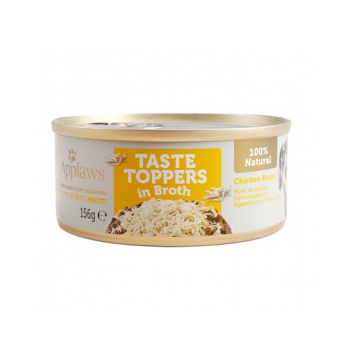 APPLAWS Dog Taste Toppers in Broth Chicken Breast 12 x 156 g Conserve pentru caini, cu pui