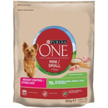 Purina One Hrană uscată cu curcan și orez pentru câini contrulul reutății, 0,8 Kg