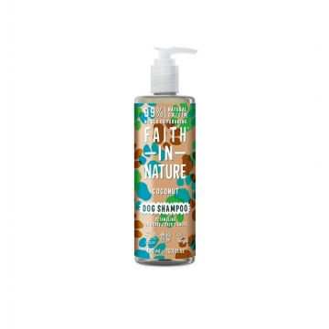 Sampon vegan pentru caini cu par cret sau incalcit, cu cocos, Faith in Nature, 400 ml
