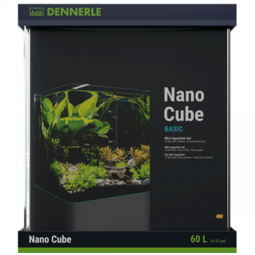 Acvariu din sticla Dennerle Nano Cube Basic 60L de firma original