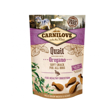 CARNILOVE Semi moist snacks Recompense caine, cu prepelita si oregano 200 g