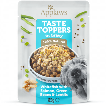 Hrana umeda pentru caini Applaws Dog Peste alb Somon&Legume 85g