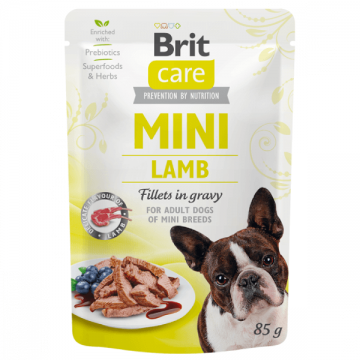 Hrana umeda pentru caini Brit Care Mini Miel File in sos 85g ieftina