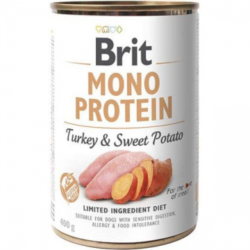 Hrana umeda pentru caini Brit Care Mono Protein Curcan & Cartof dulce 400g