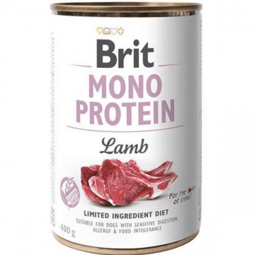 Hrana umeda pentru caini Brit Care Mono Protein Miel 400g