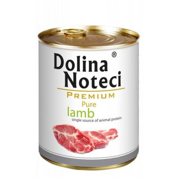 Hrana umeda pentru caini Dolina Noteci Premium Pure cu miel 800gr ieftina